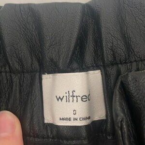 Aritzia/Wilfred wide leg leather pants